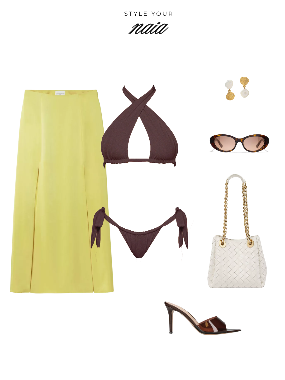 How to Style the Naia Bikini in Mocha for Poolside to Sunset Cocktails