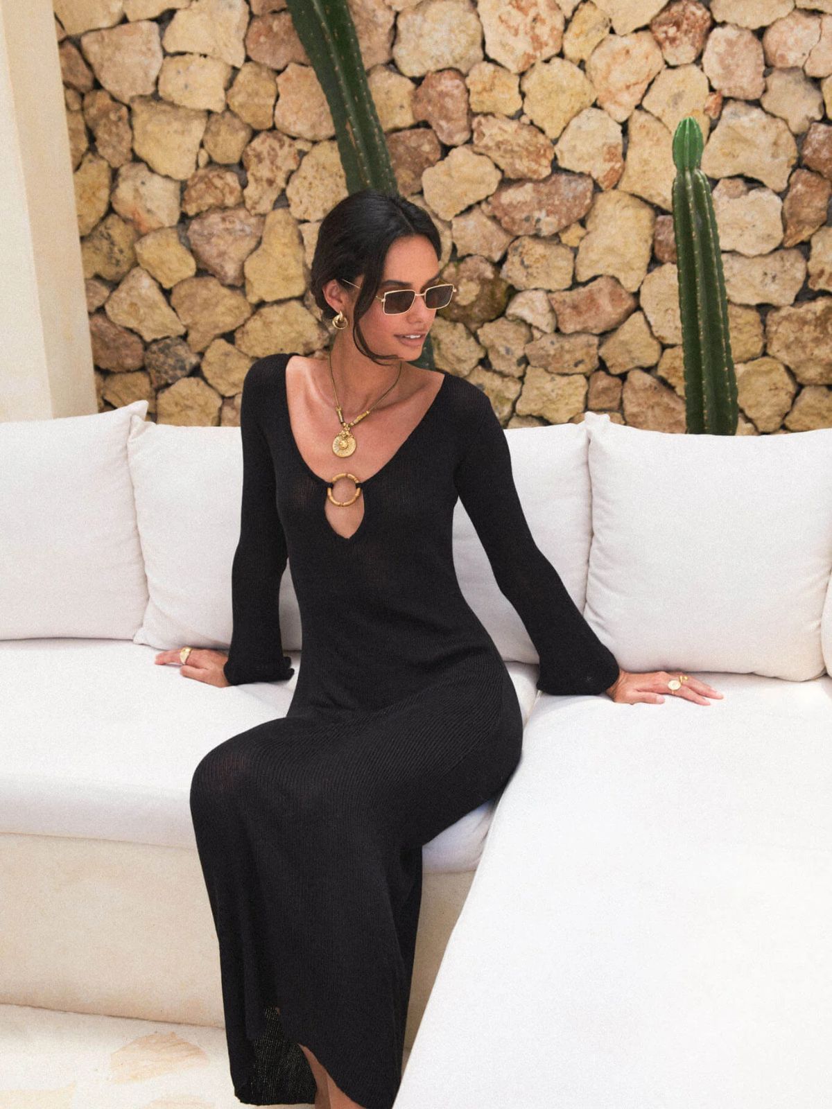 Odin Long Knit Dress - Black