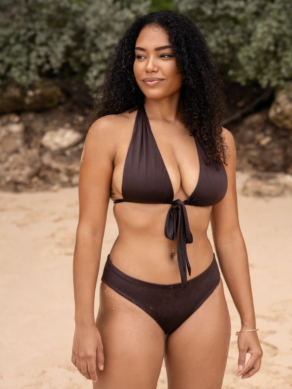Margot Full Coverage Bikini Bottoms - Mocha Shine